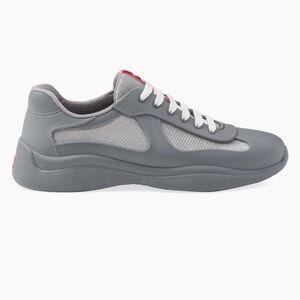 Prada Gray and Red Men's Sneakers